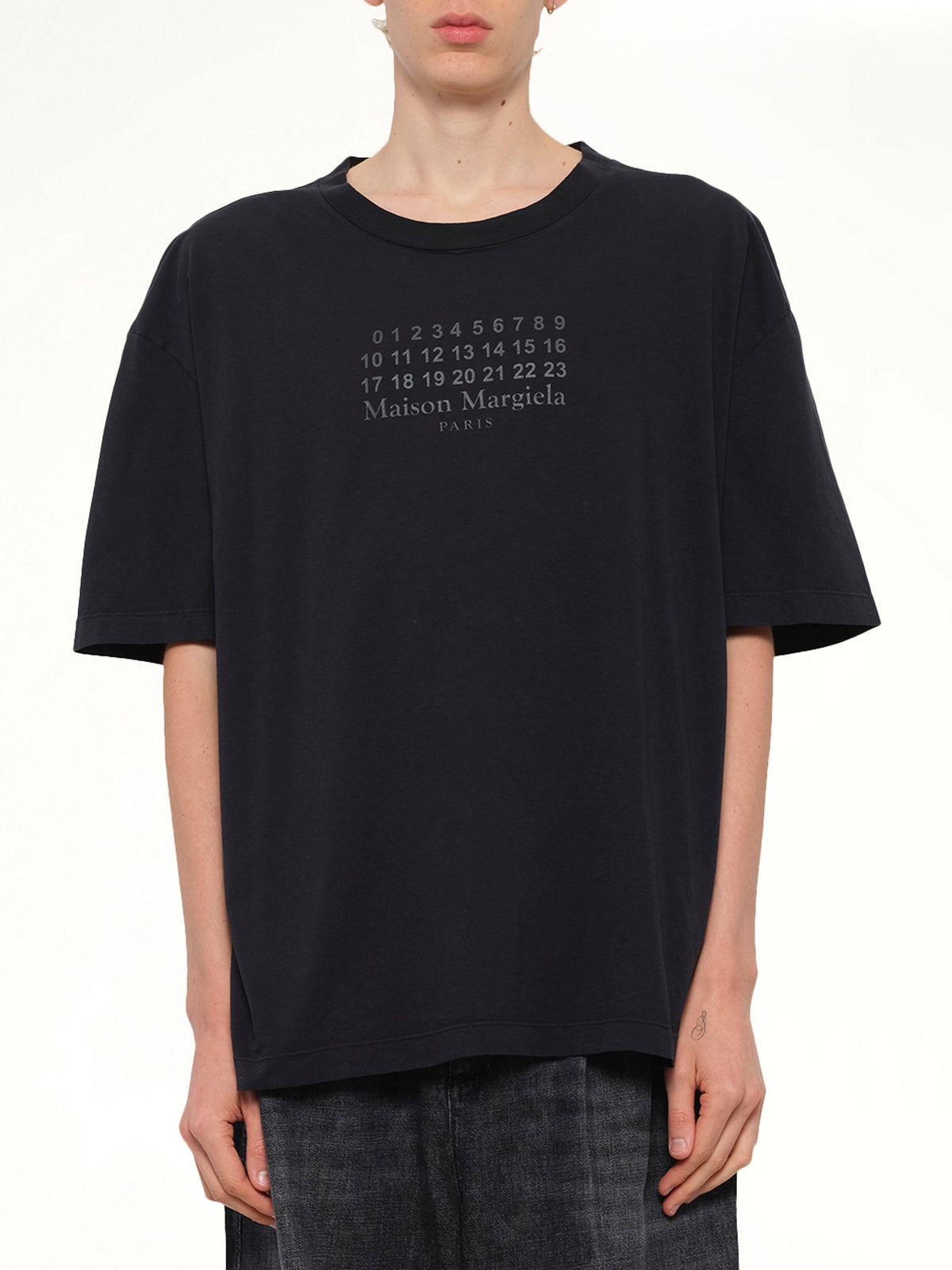 Maison Margiela Logo T-Shirt in Washed Black