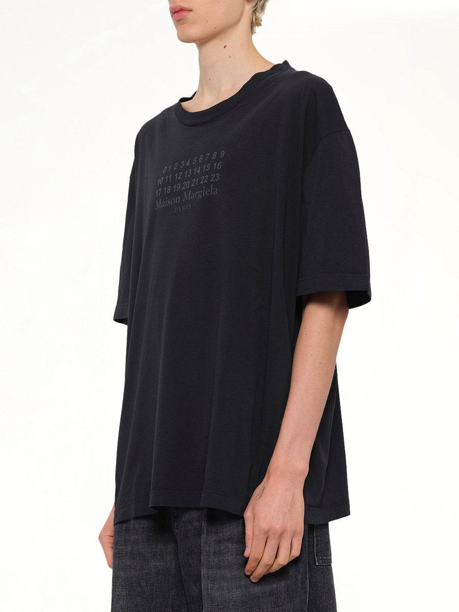 Maison Margiela Logo T-Shirt in Washed Black