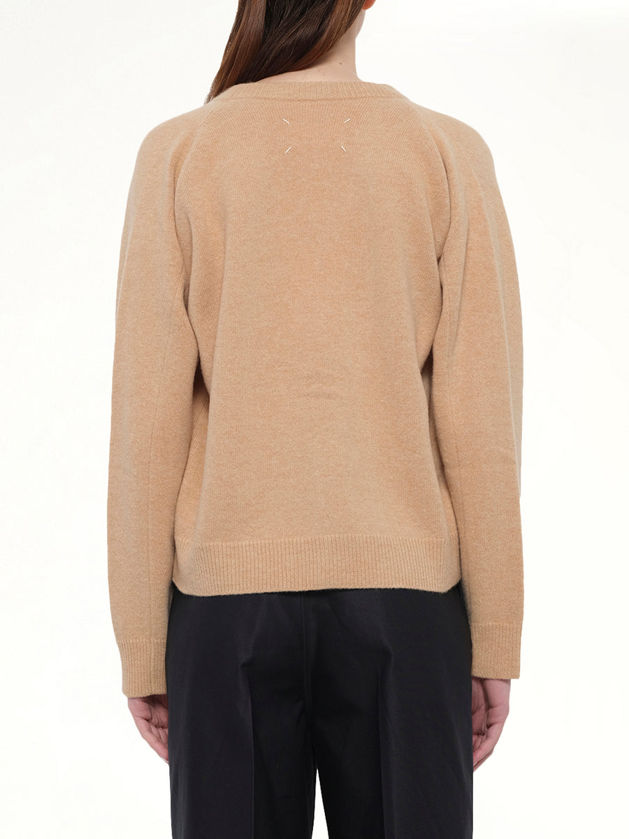 Gauge 7 Wool Cardigan in Camel