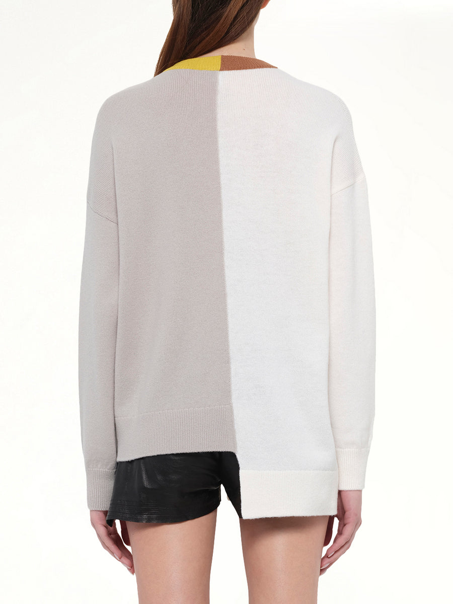 Asymmetric Sweater in Mustard/Bronze