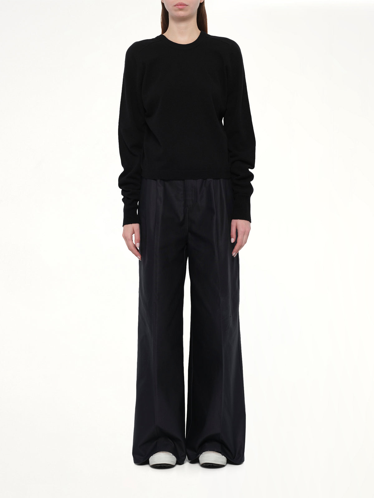 Gauge 14 Gathered Sweater in Black