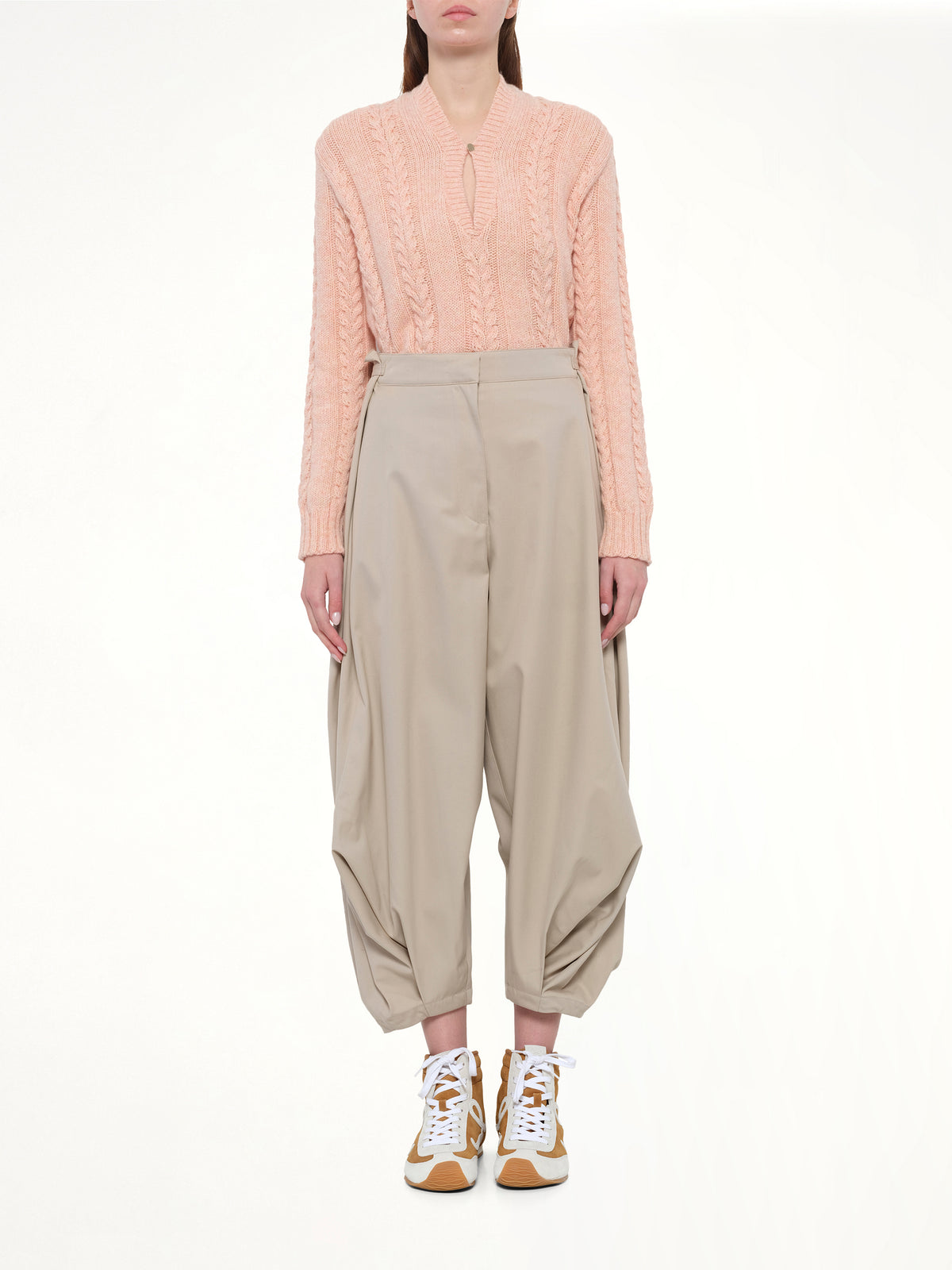 Draped Trouser AF in Beige