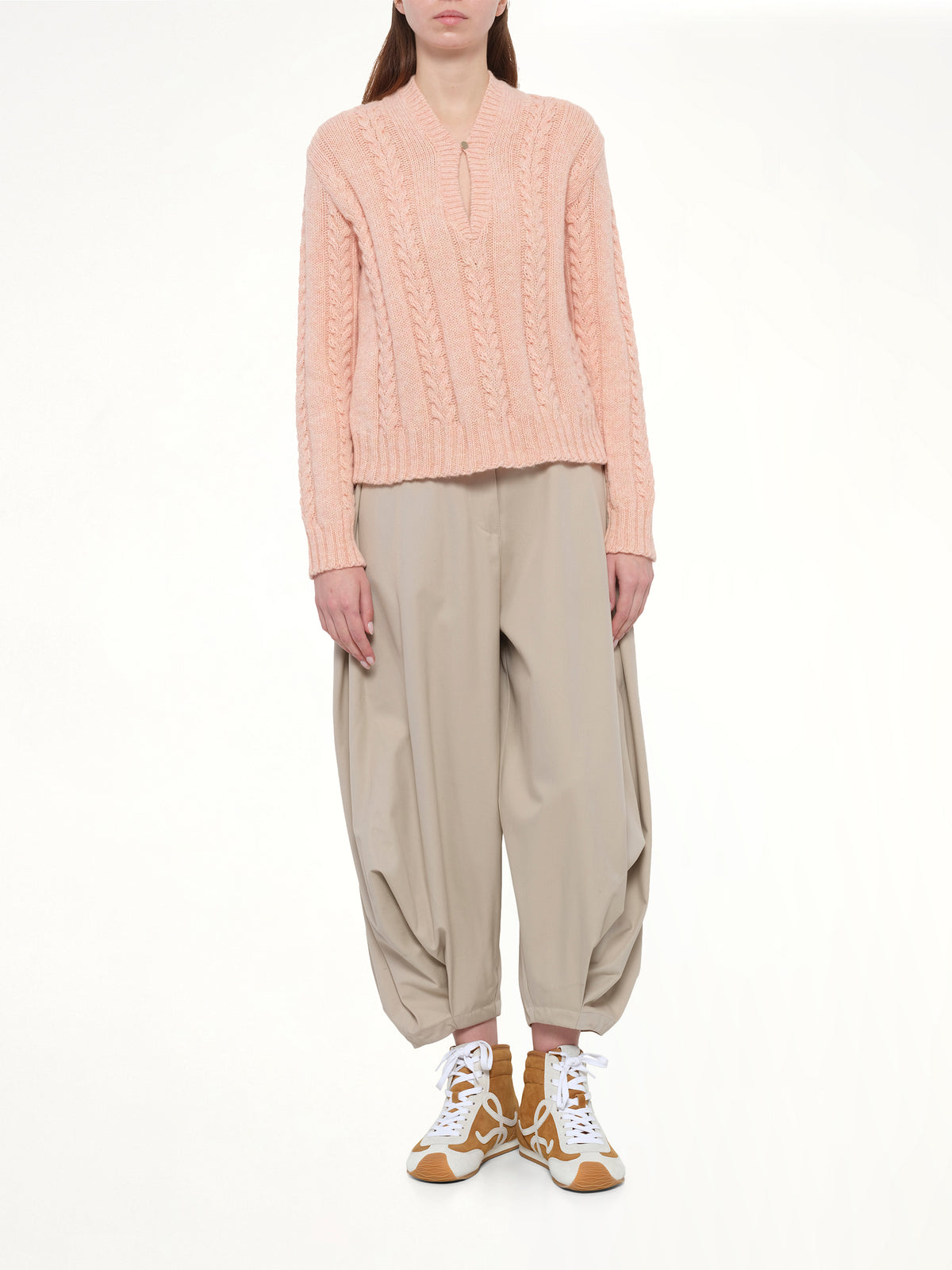 Draped Trouser AF in Beige