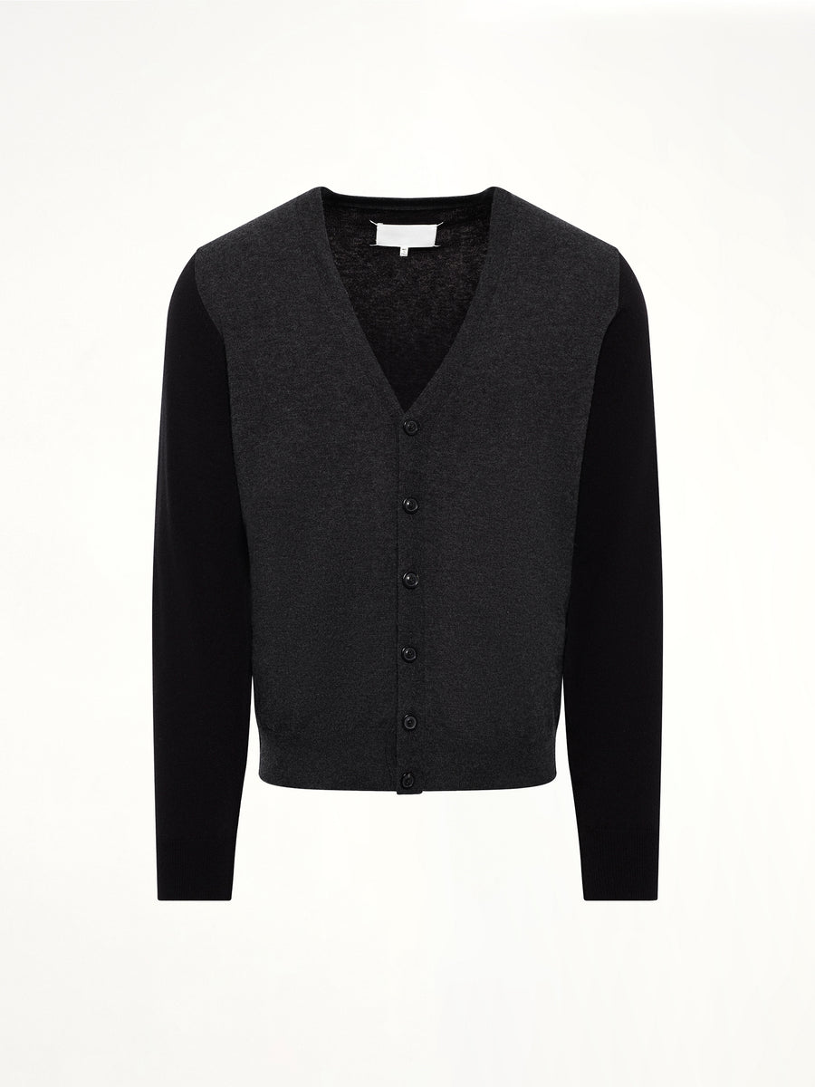 Two-Tone Cardigan in Grey/Black