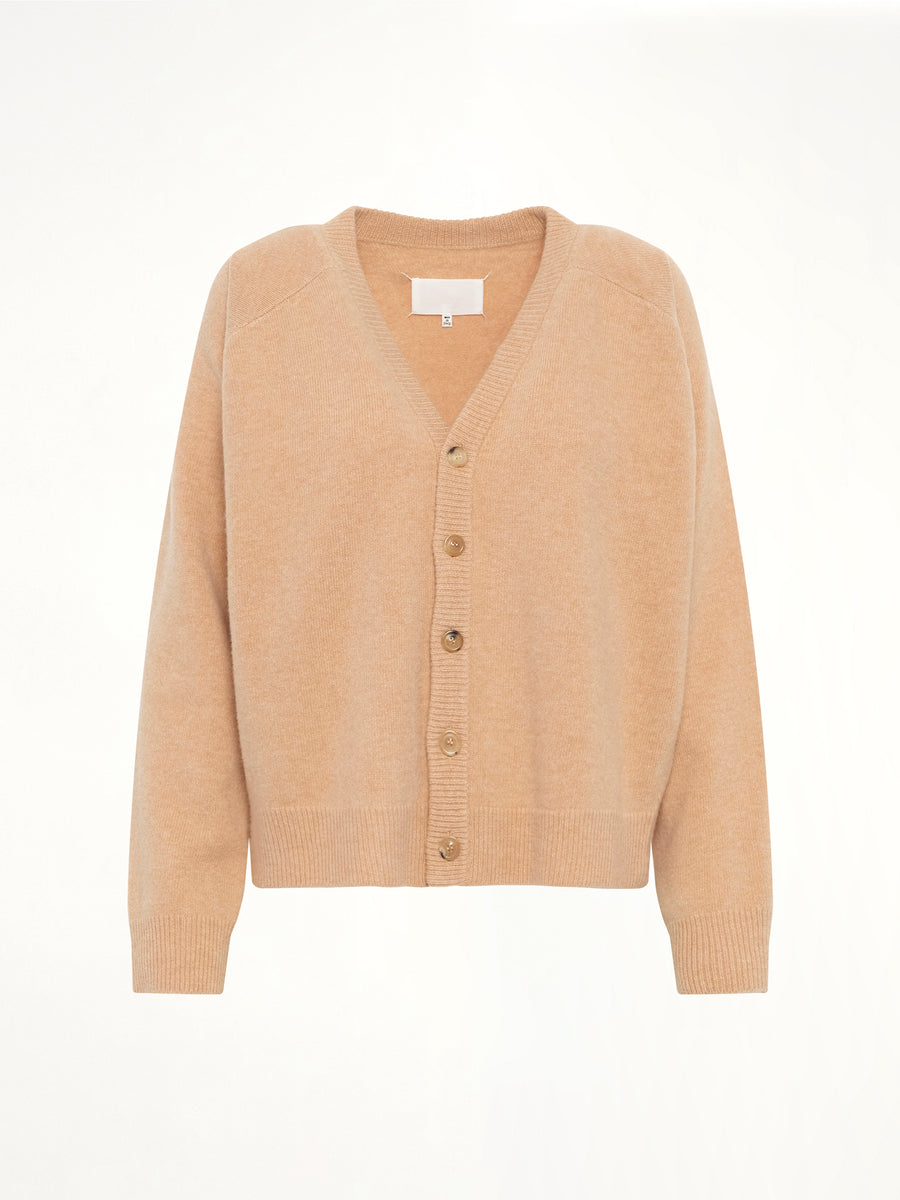 Gauge 7 Wool Cardigan in Camel