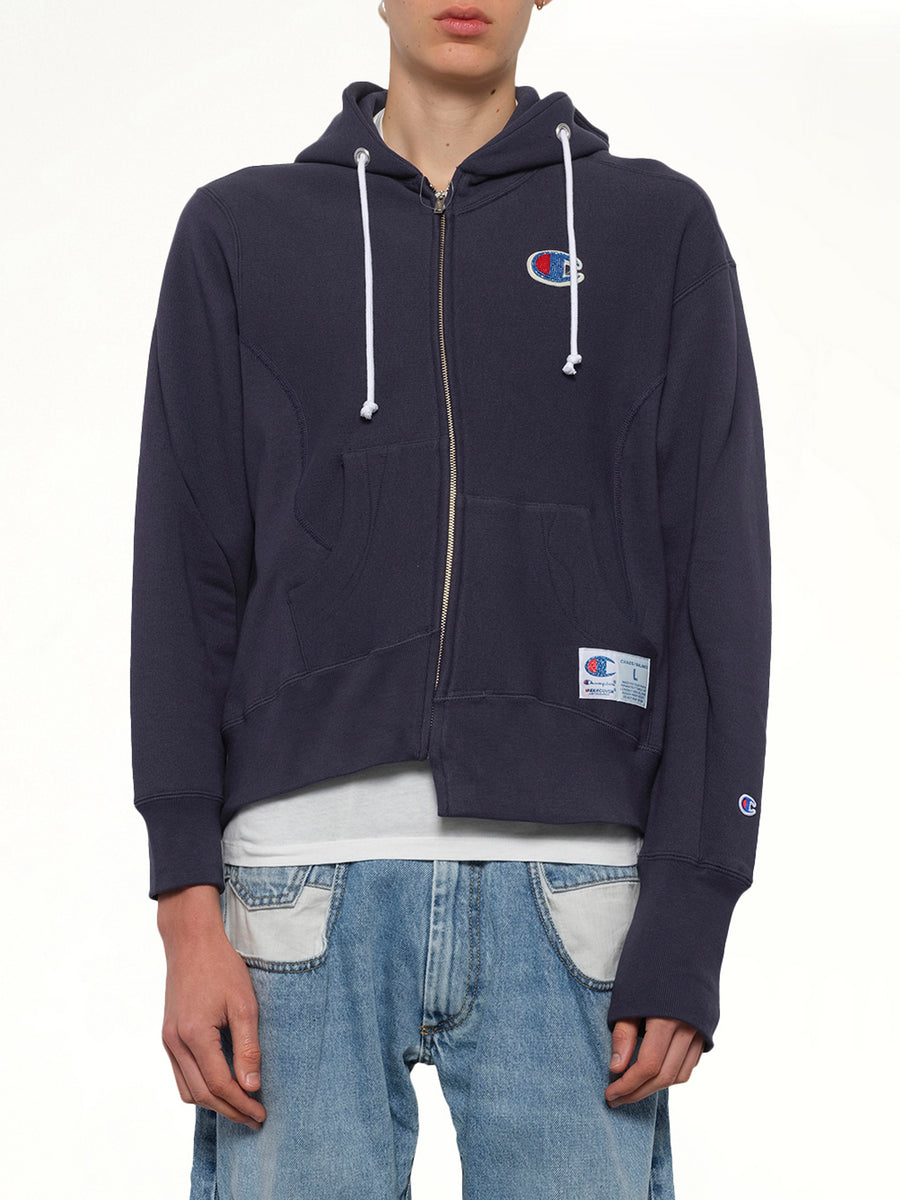 Undercover X Champion Zip Hoodie in Navy