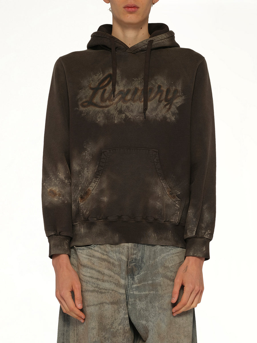 Luxury Mud Paint Hoodie in Brown