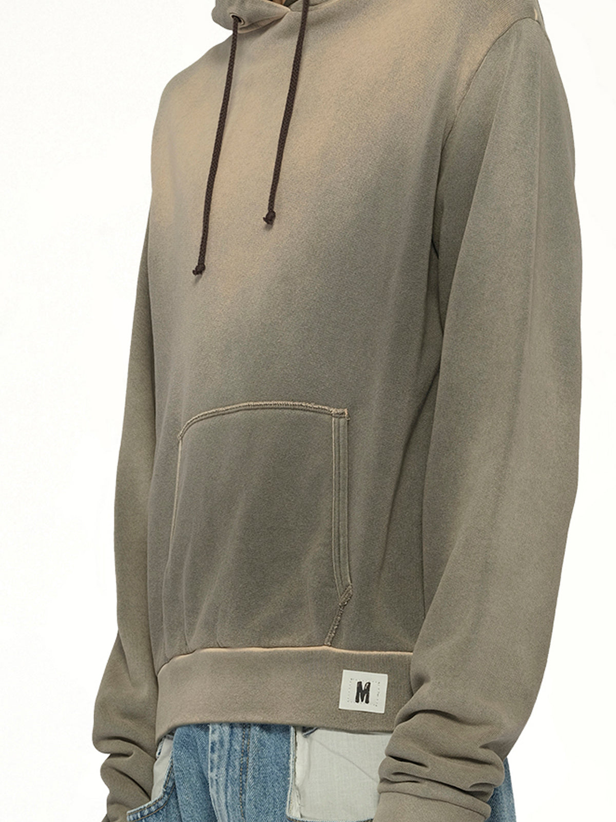 Overdyed Hoodie in Khaki