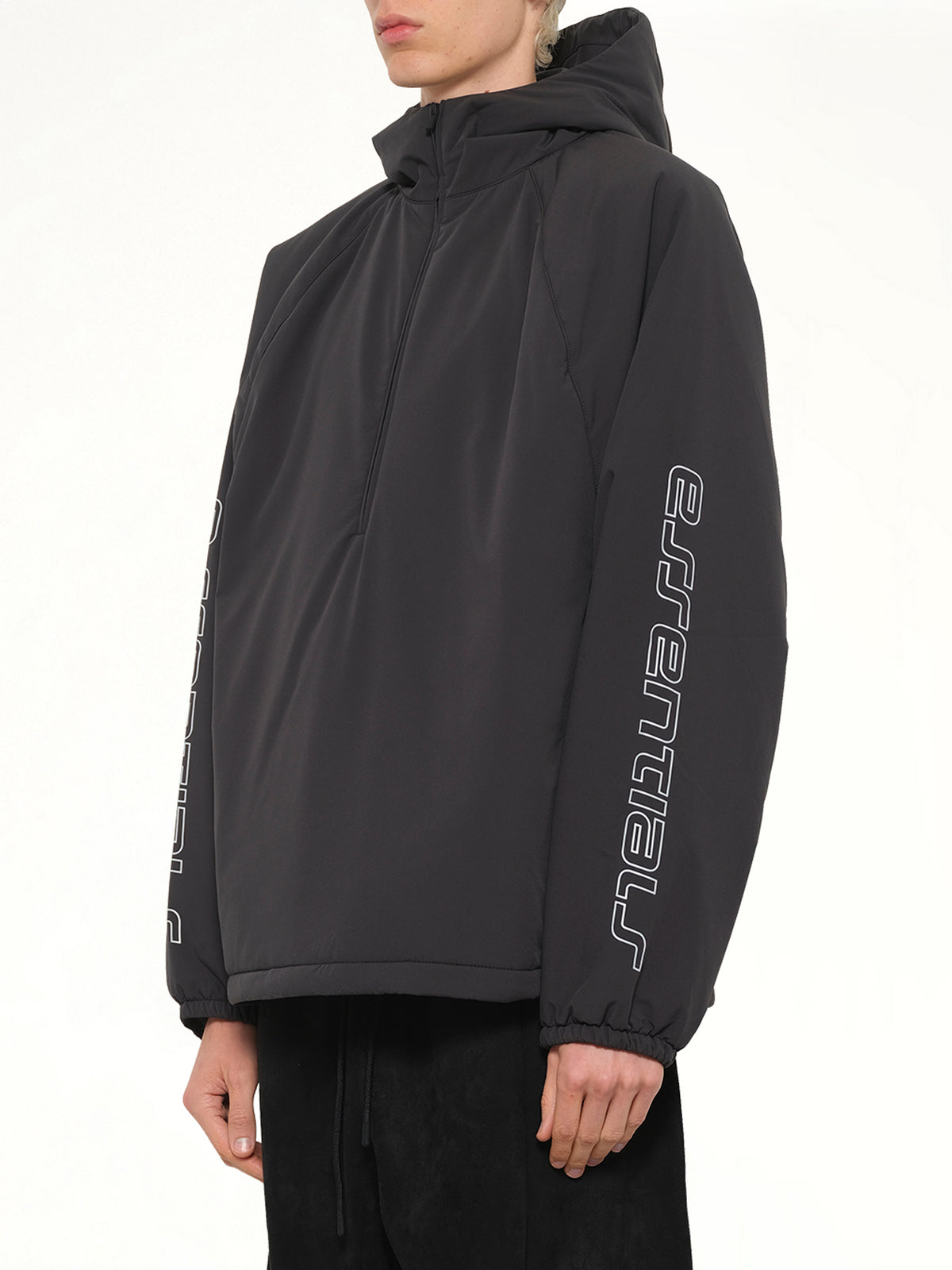 Half Zip Anorak in Vintage Black