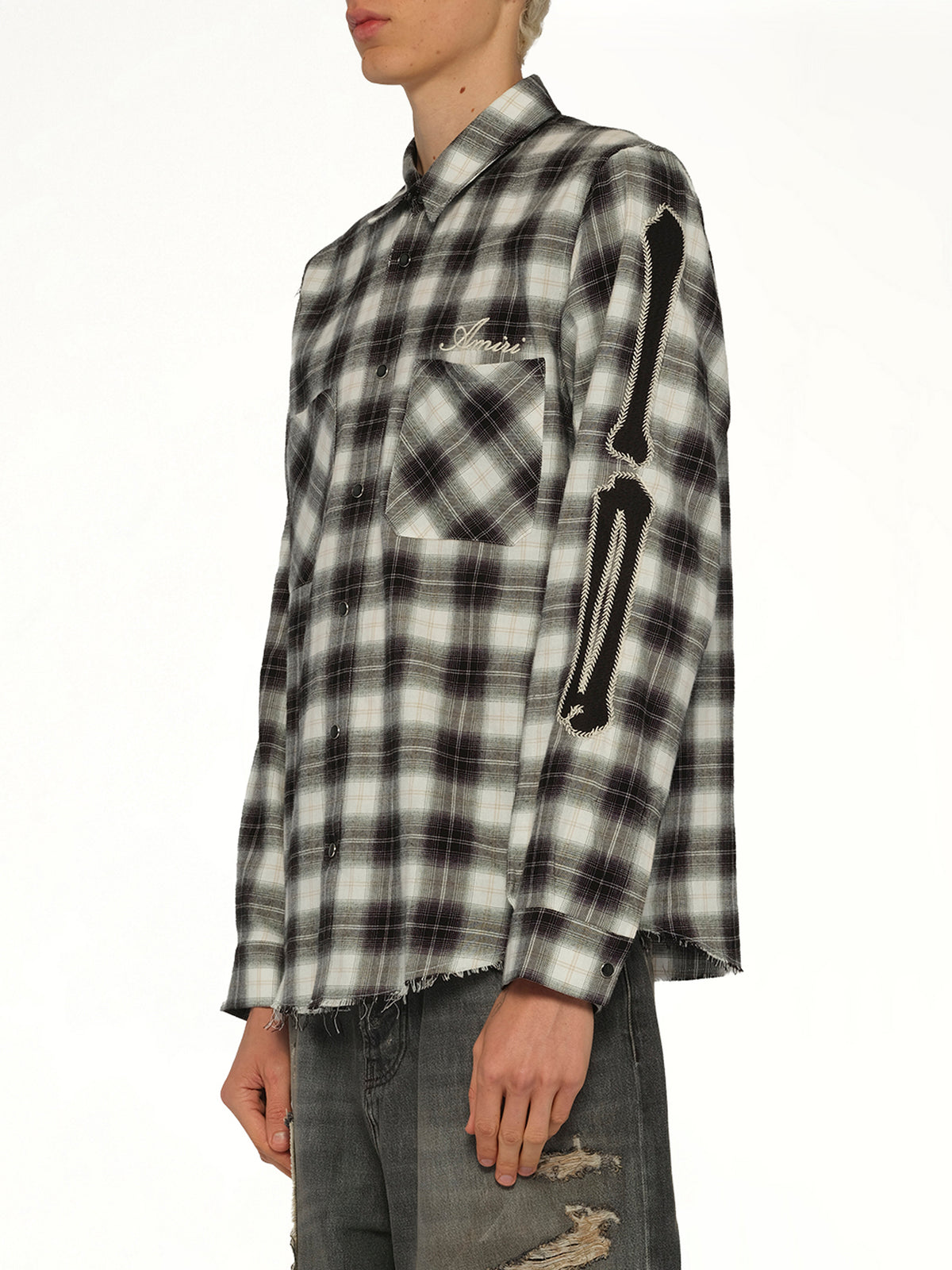 Bones Flannel Overshirt in Black