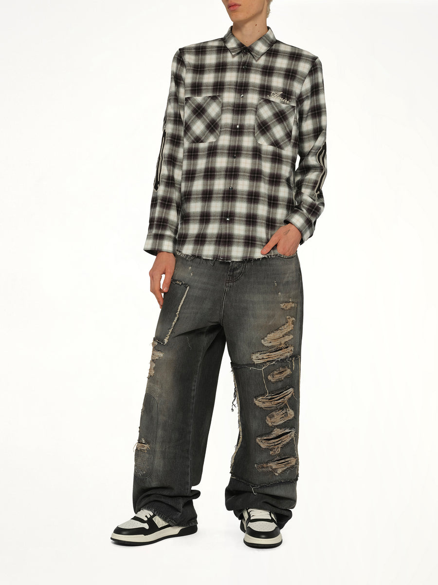 Bones Flannel Overshirt in Black