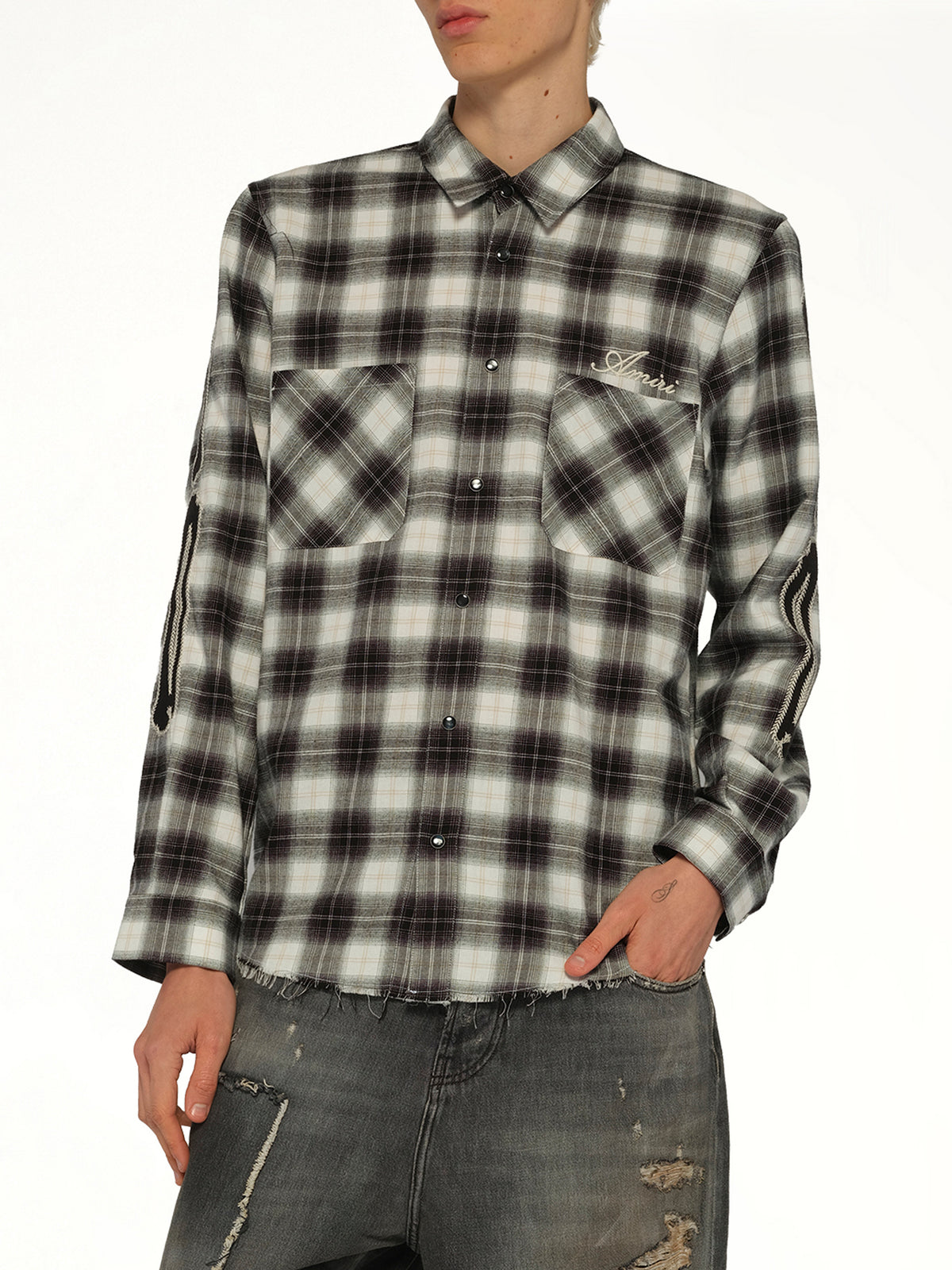 Bones Flannel Overshirt in Black