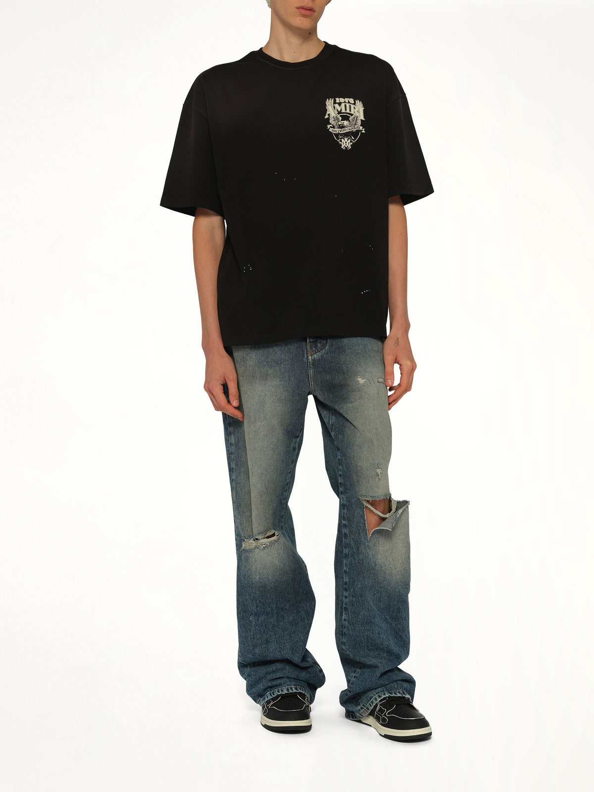 Amiri Eagle Oversized T-Shirt in Black