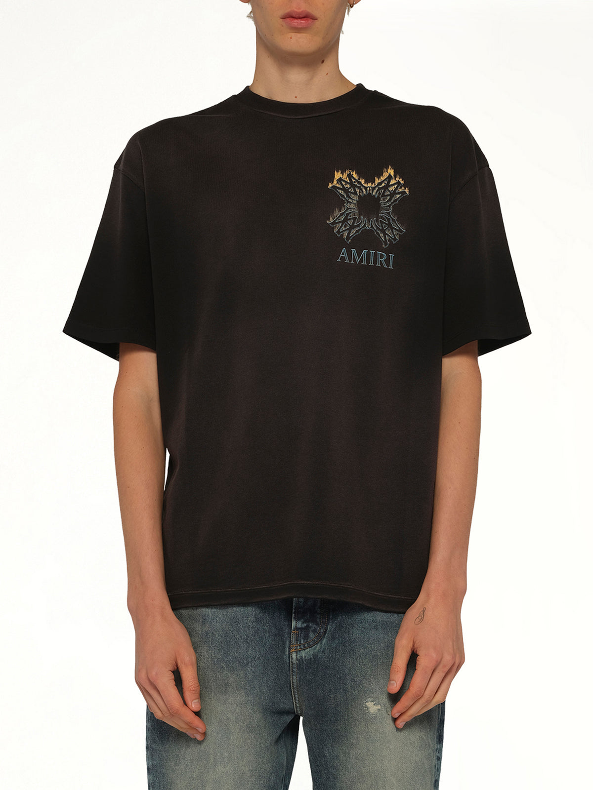 MA Quad Flames Oversized T-Shirt in Black