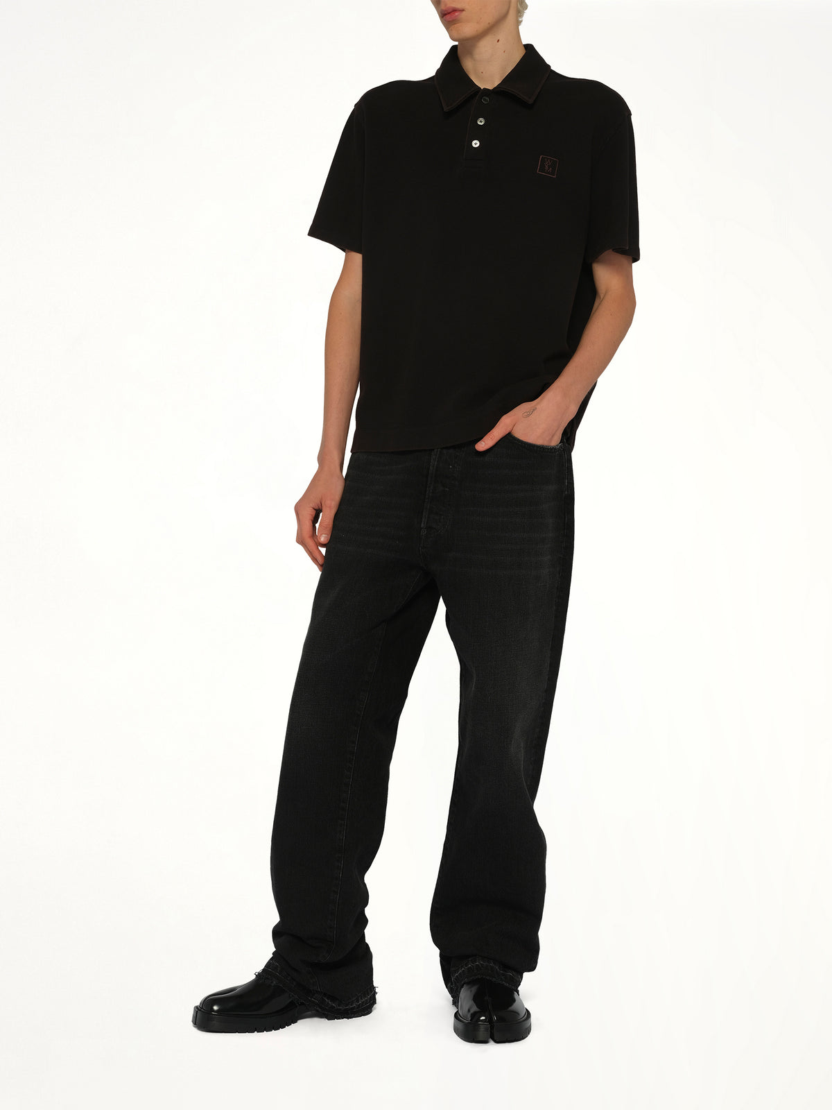 Mud Paint Polo in Black