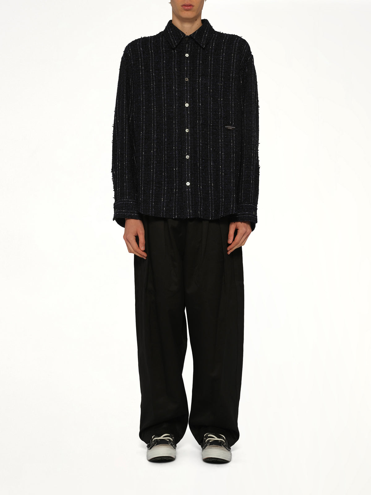Tweed Shirt in Navy
