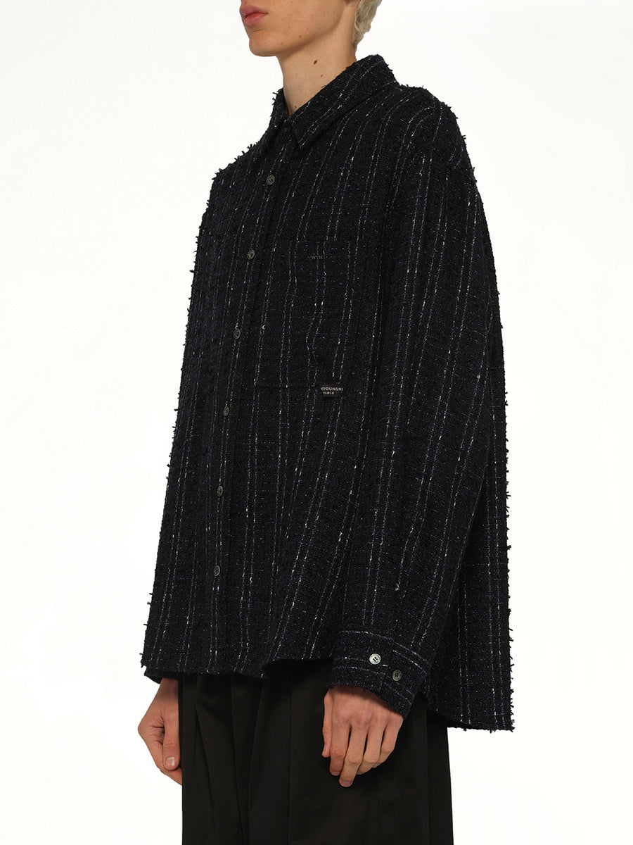 Tweed Shirt in Navy