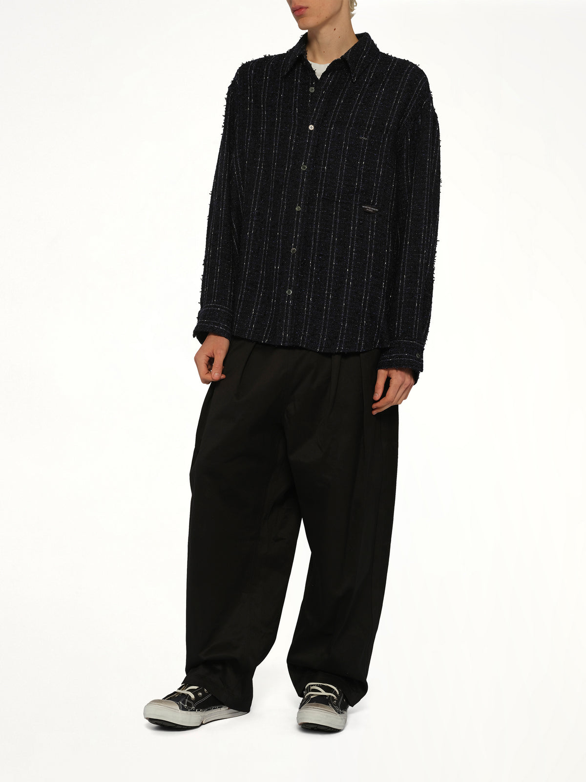 Tweed Shirt in Navy