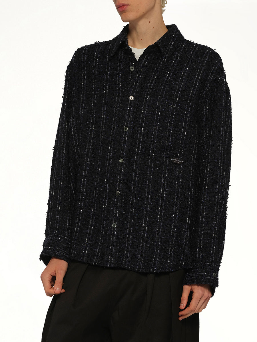 Tweed Shirt in Navy