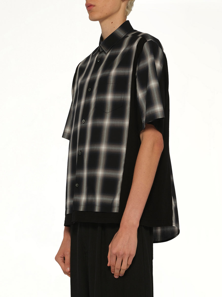 Combo Check SS Shirt in Black