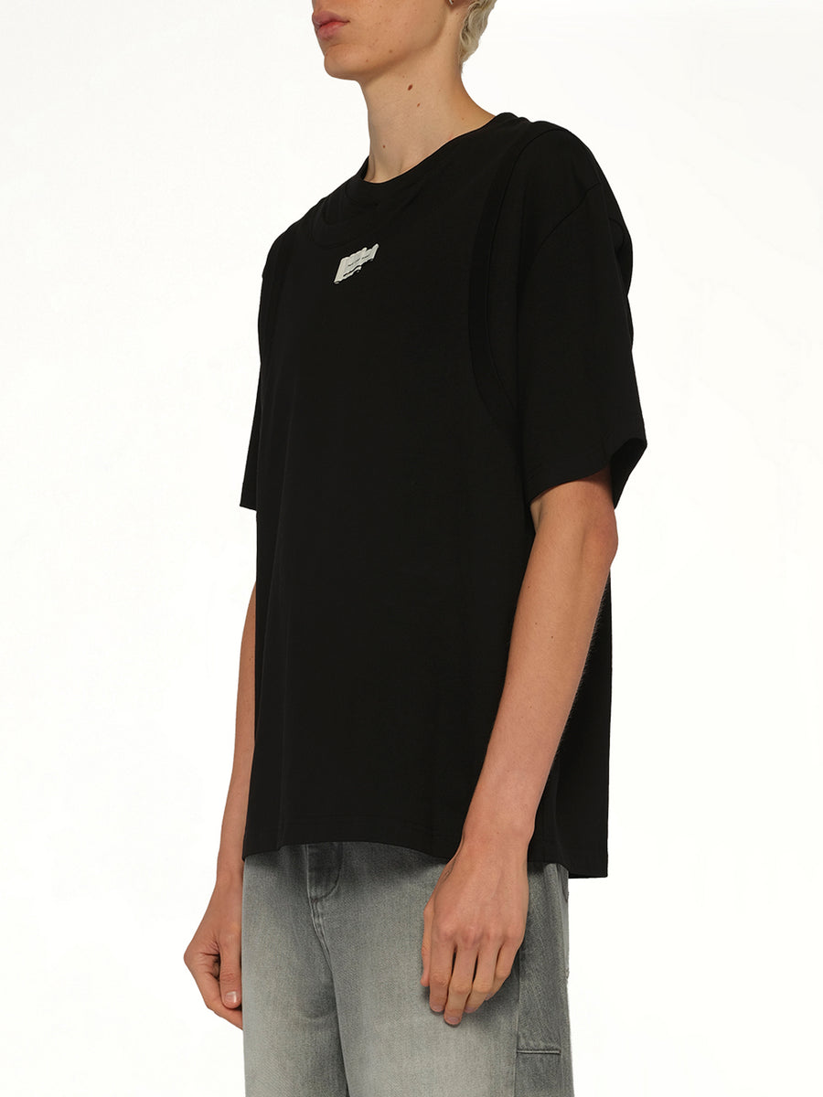 Deconstructed T-Shirt in Black