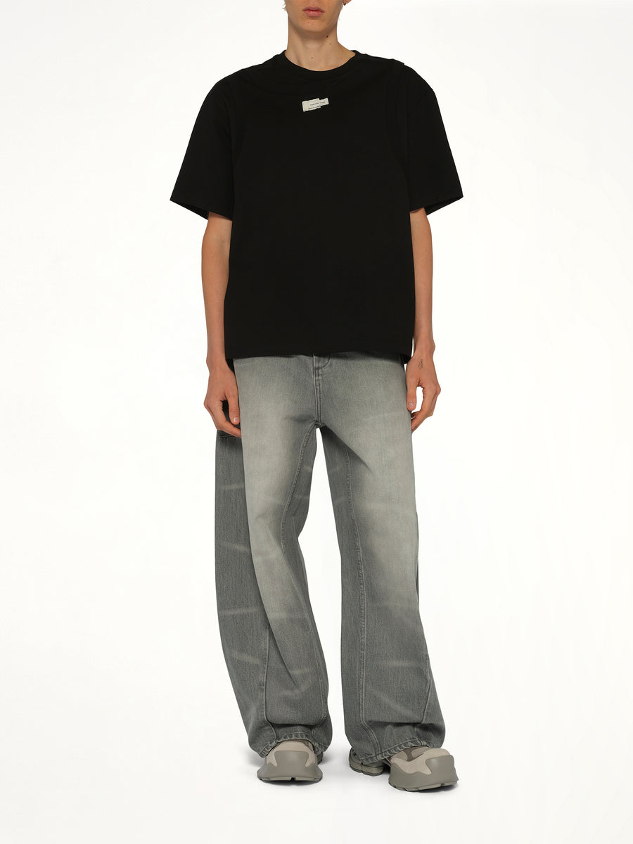 Deconstructed T-Shirt in Black