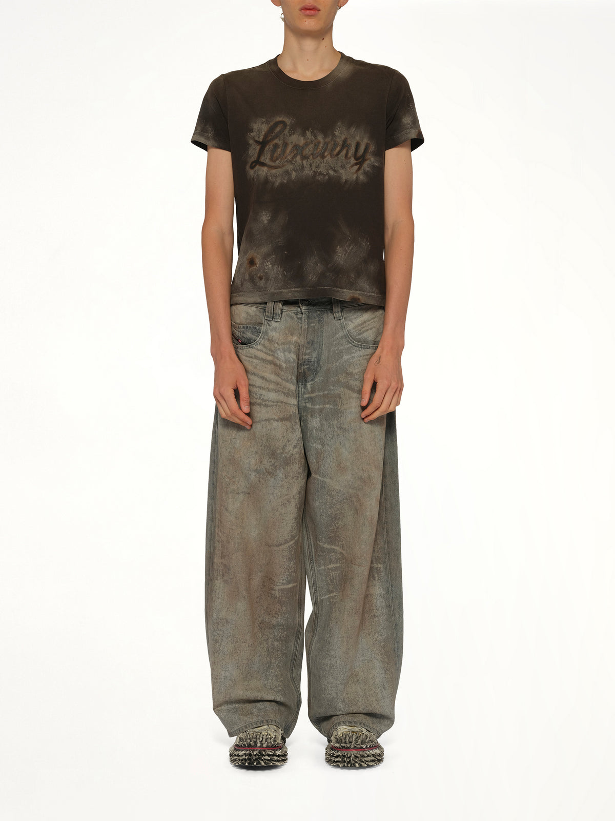 Luxury Mud Paint T-Shirt in Brown