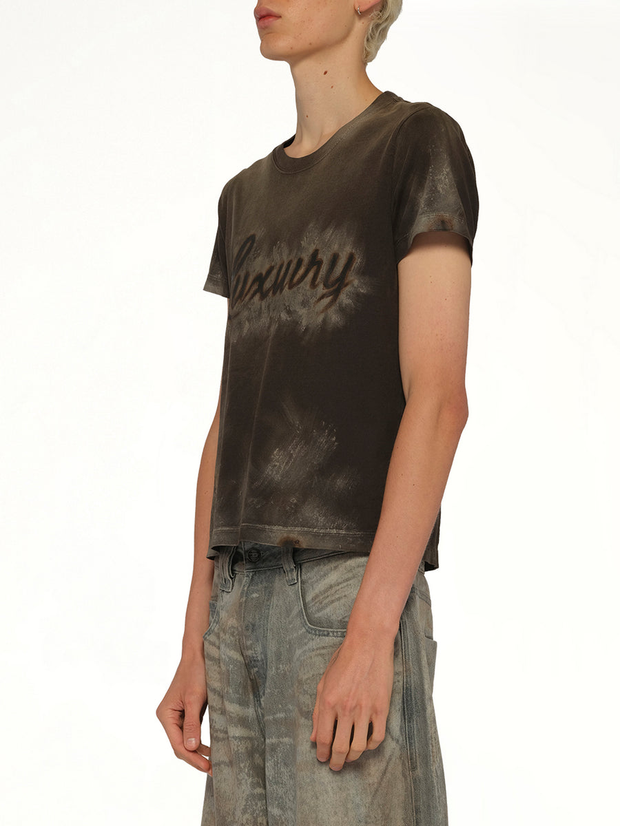 Luxury Mud Paint T-Shirt in Brown
