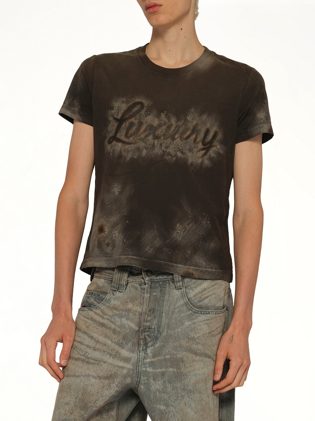 Luxury Mud Paint T-Shirt in Brown