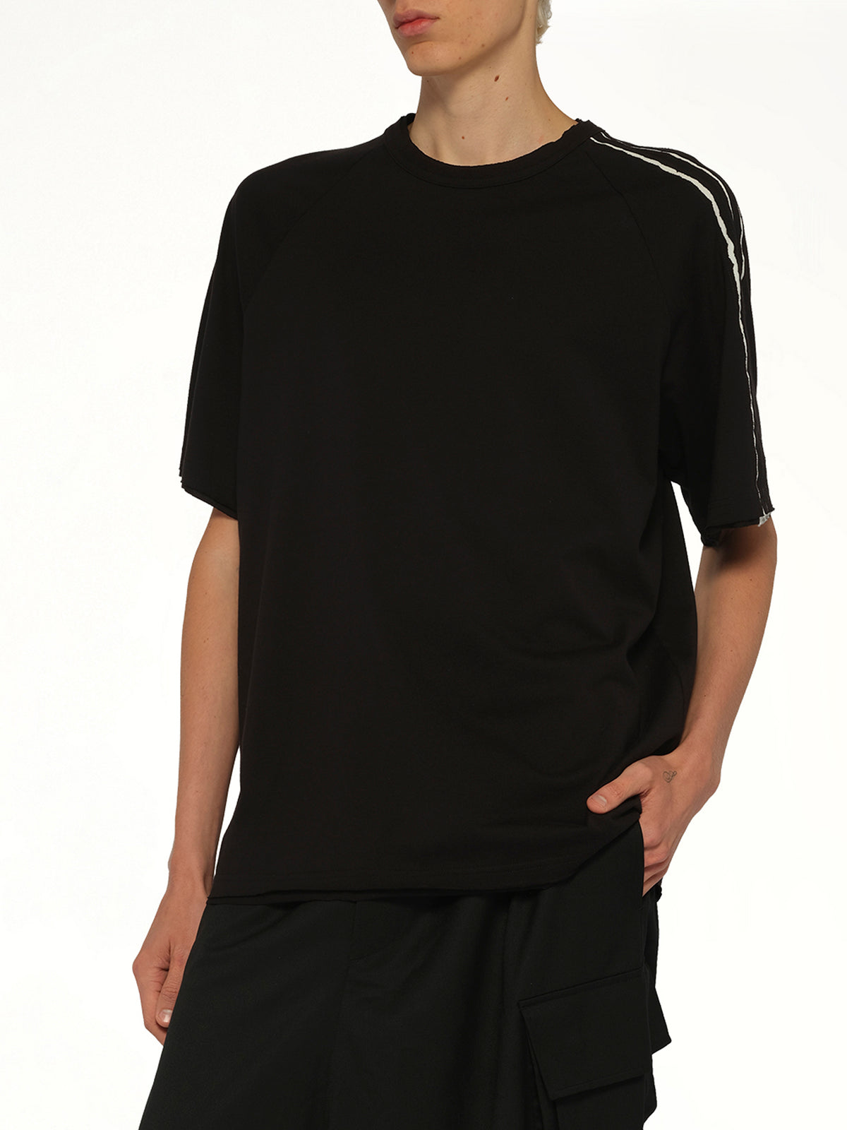 Reconstructed 3S T-Shirt in Black