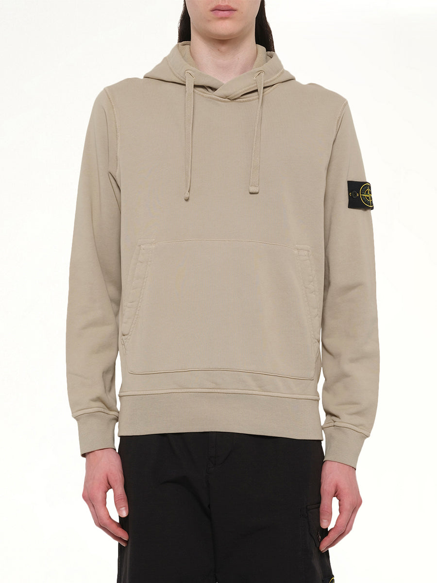 610006 Cotton Fleece Hoodie in Desert