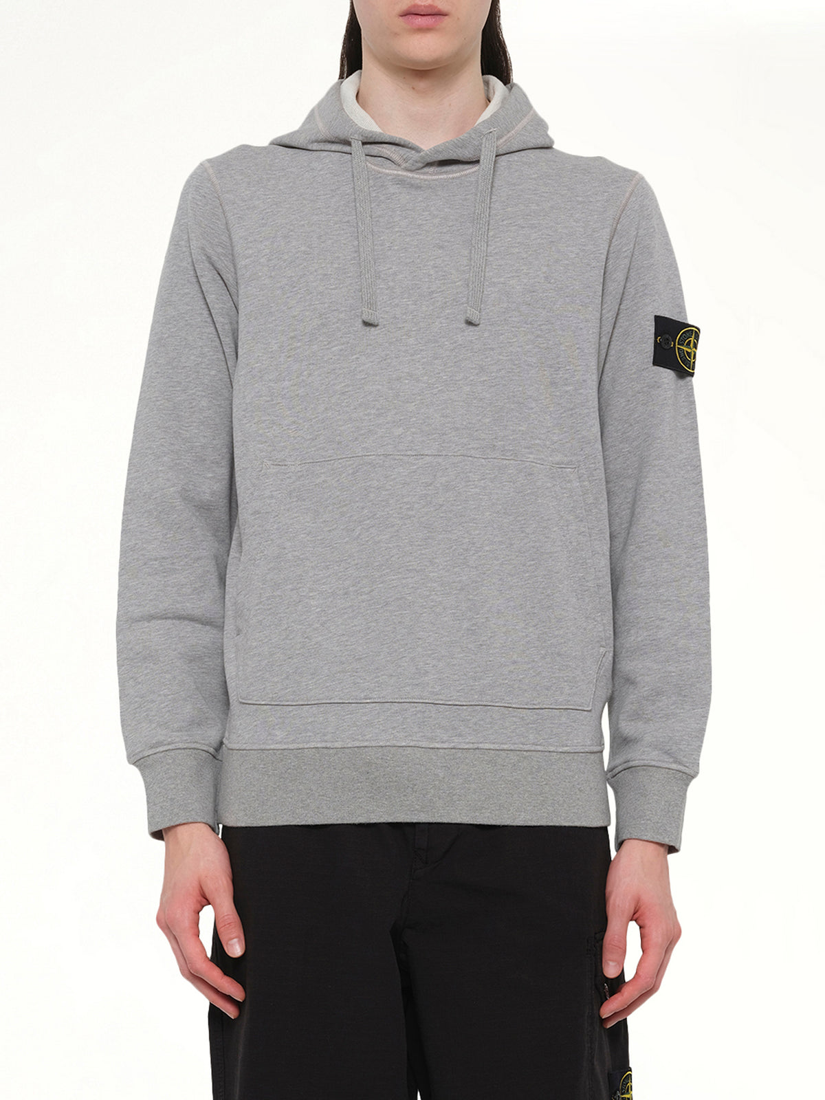 6100062 Organic Cotton Hoodie in Melange Grey
