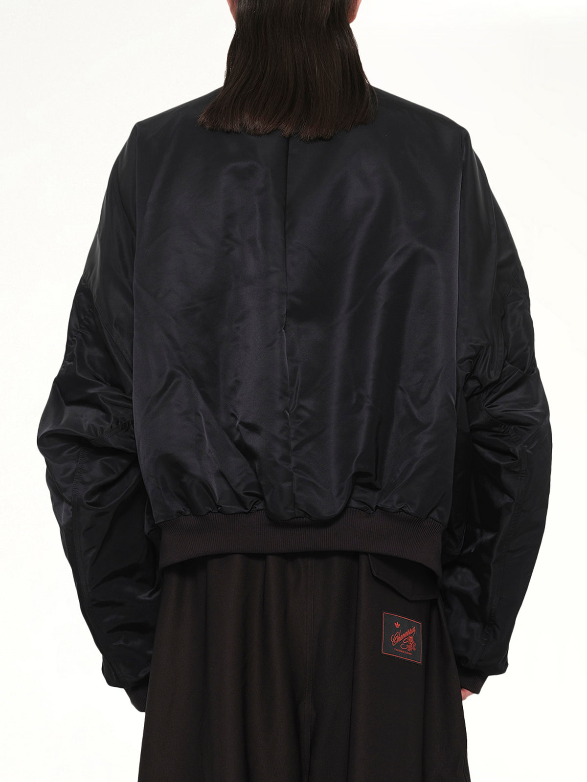 Adidas X Chavarria Satin Bomber Jacket in Black