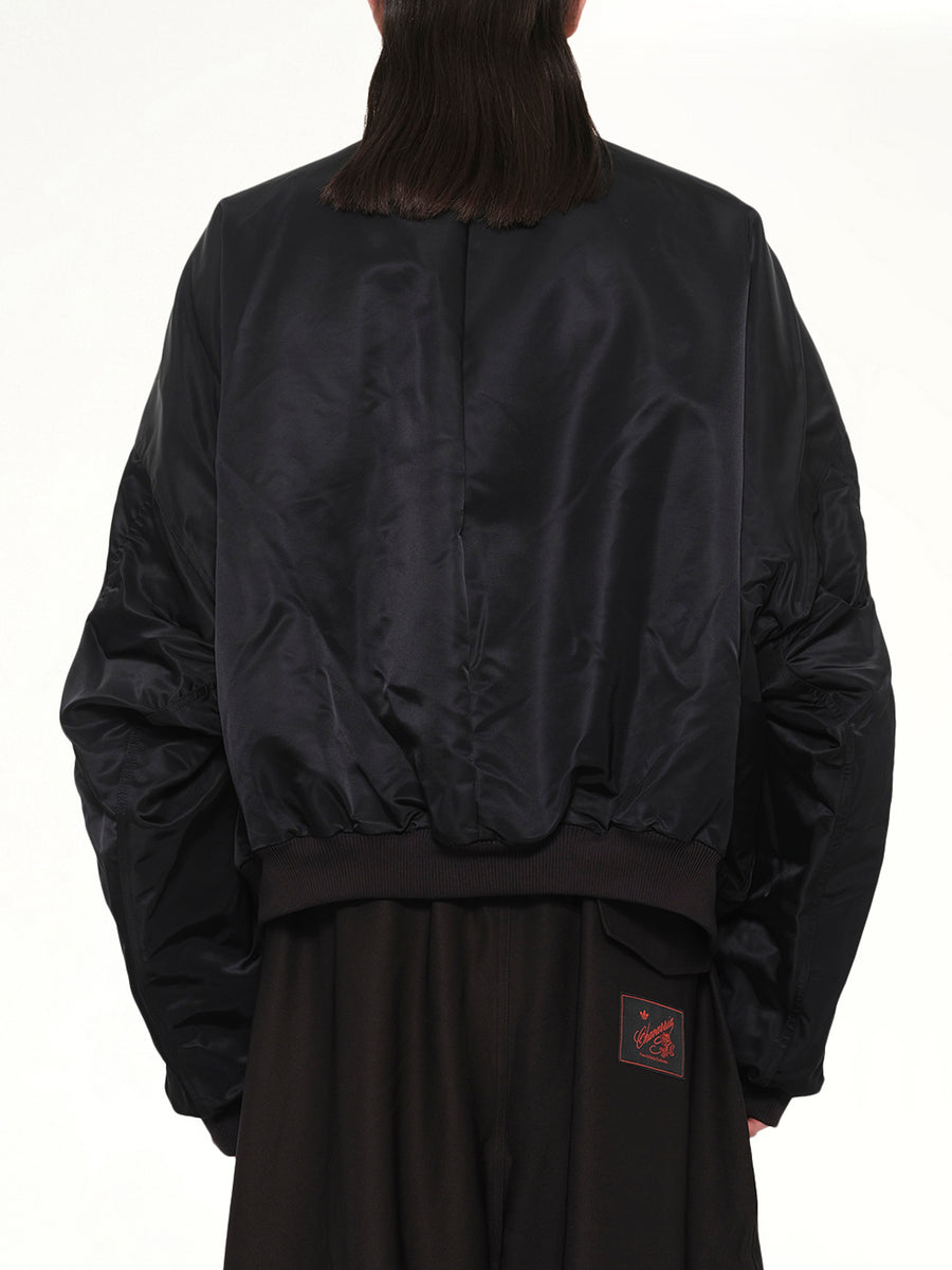 Adidas X Chavarria Satin Bomber Jacket in Black