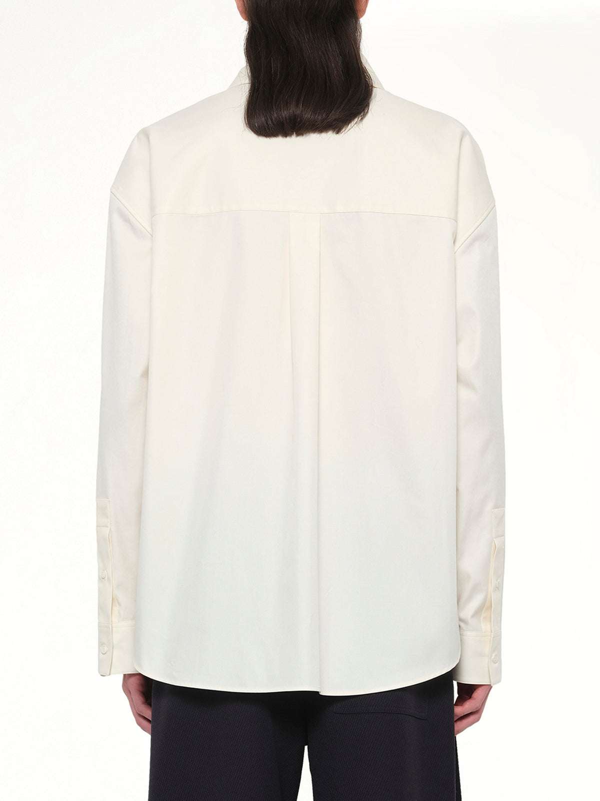 Anagram Embroidered Shirt in Ecru
