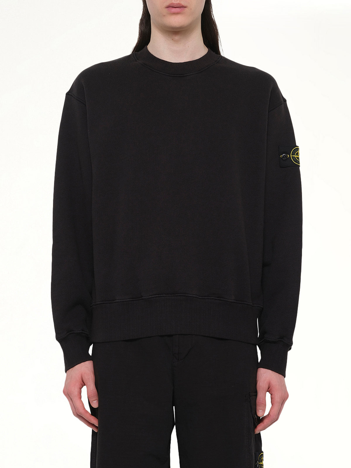 610002 Heavy Cotton Fleece Sweatshirt in Black