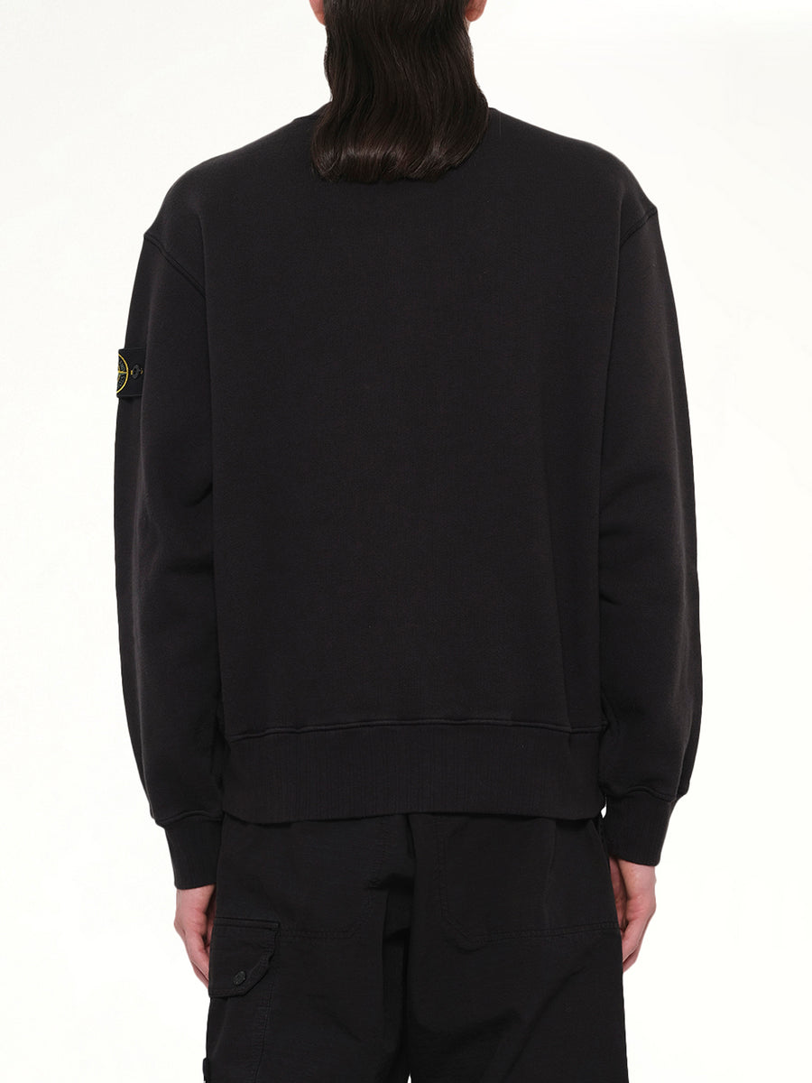 610002 Heavy Cotton Fleece Sweatshirt in Black