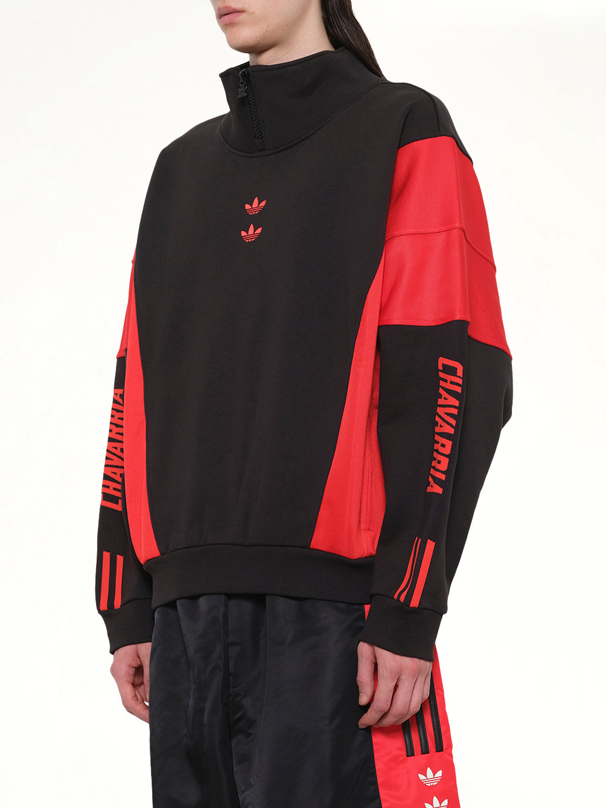 Adidas X Chavarria Watsonville Mockneck in Black/Red