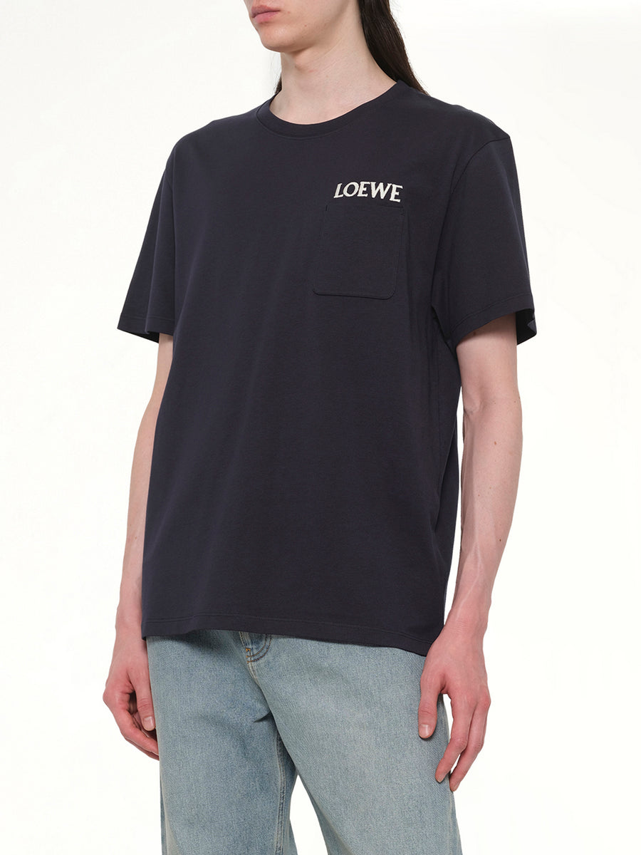 Loewe Relaxed Fit T-Shirt in Dark Navy Blue