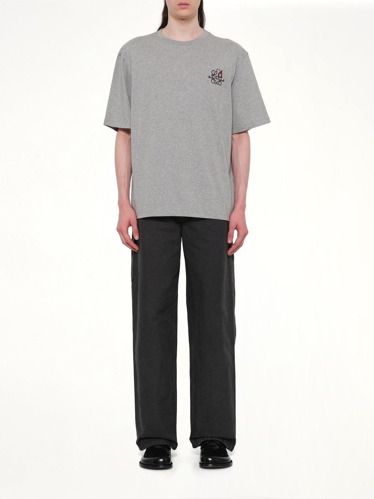 Loose Fit T-Shirt in Grey Melange