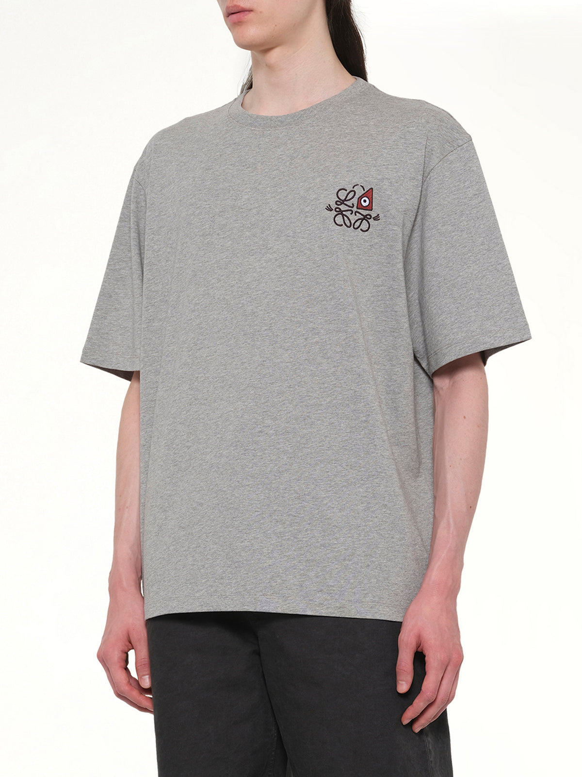 Loose Fit T-Shirt in Grey Melange