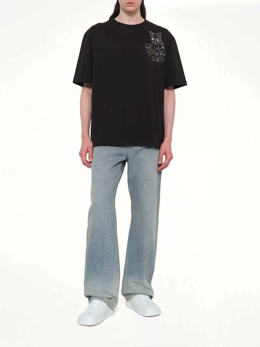Louis Wain Loose Fit T-Shirt in Black