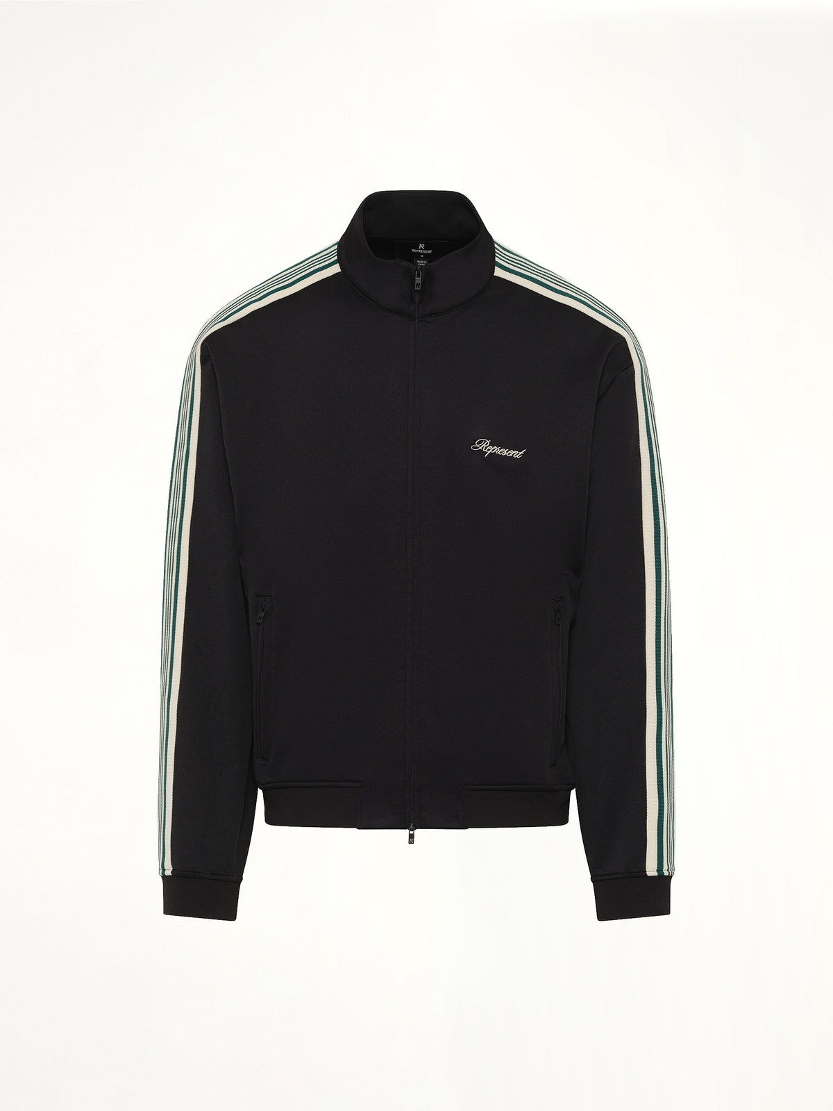 Taped Track Jacket in Jet Black
