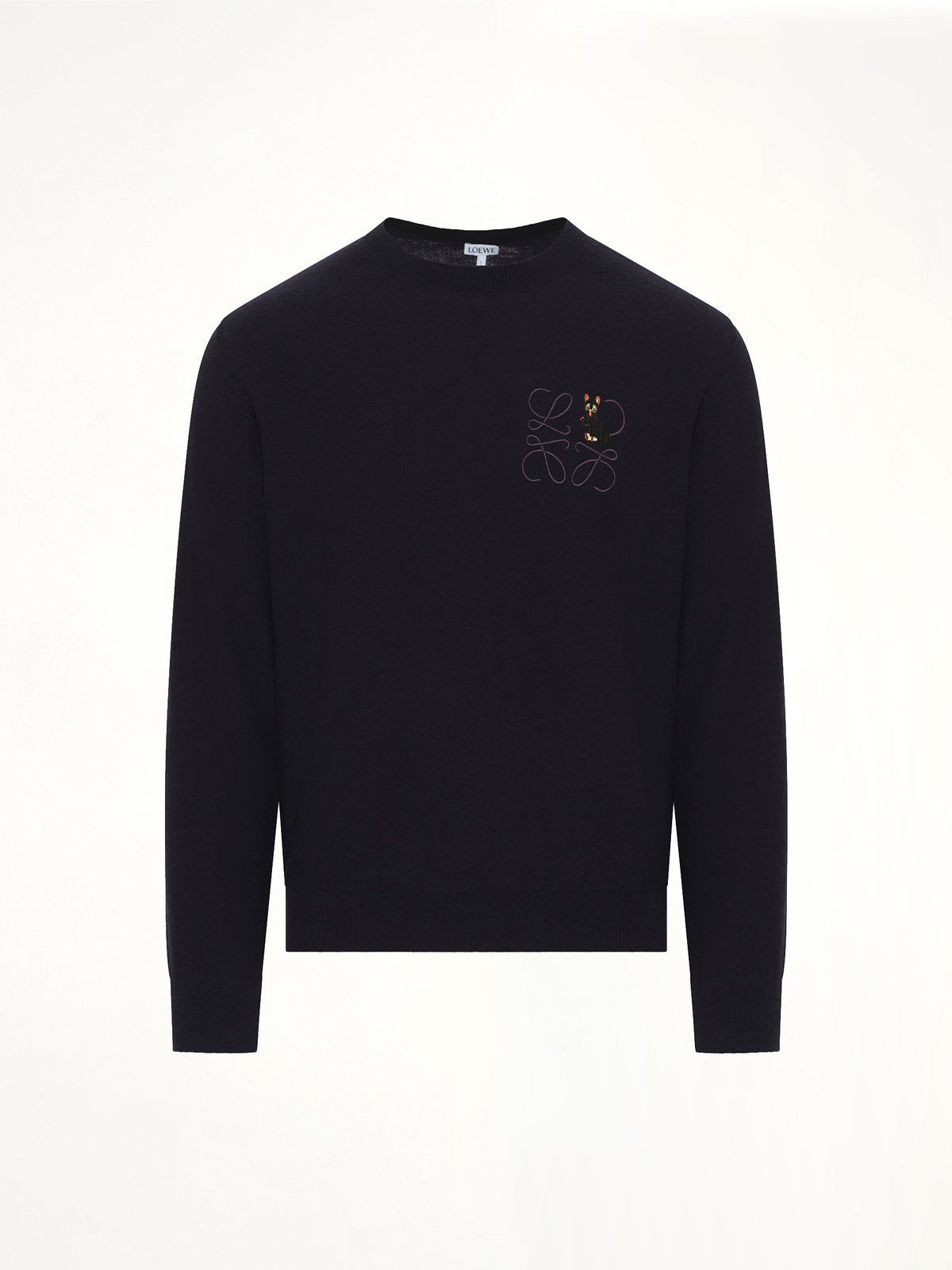 Louis Wain Knit Sweater in Dark Navy Blue