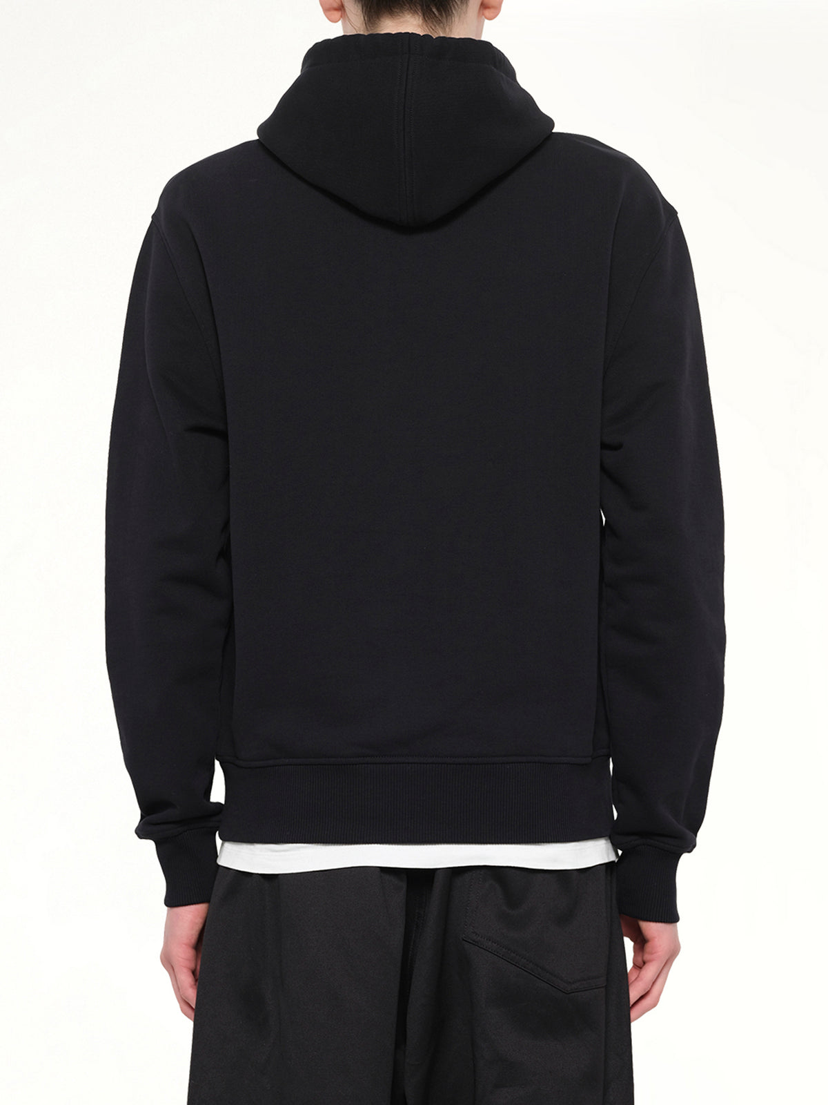 Contrasted Ami De Coeur Hoodie in Black