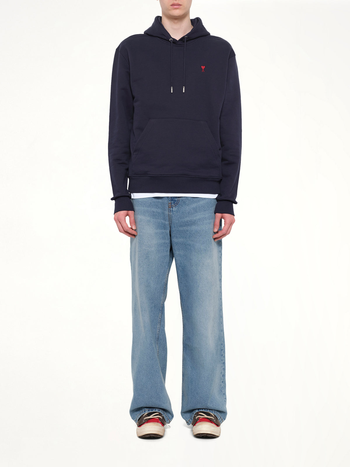 Ami De Coeur Hoodie in Navy/Red