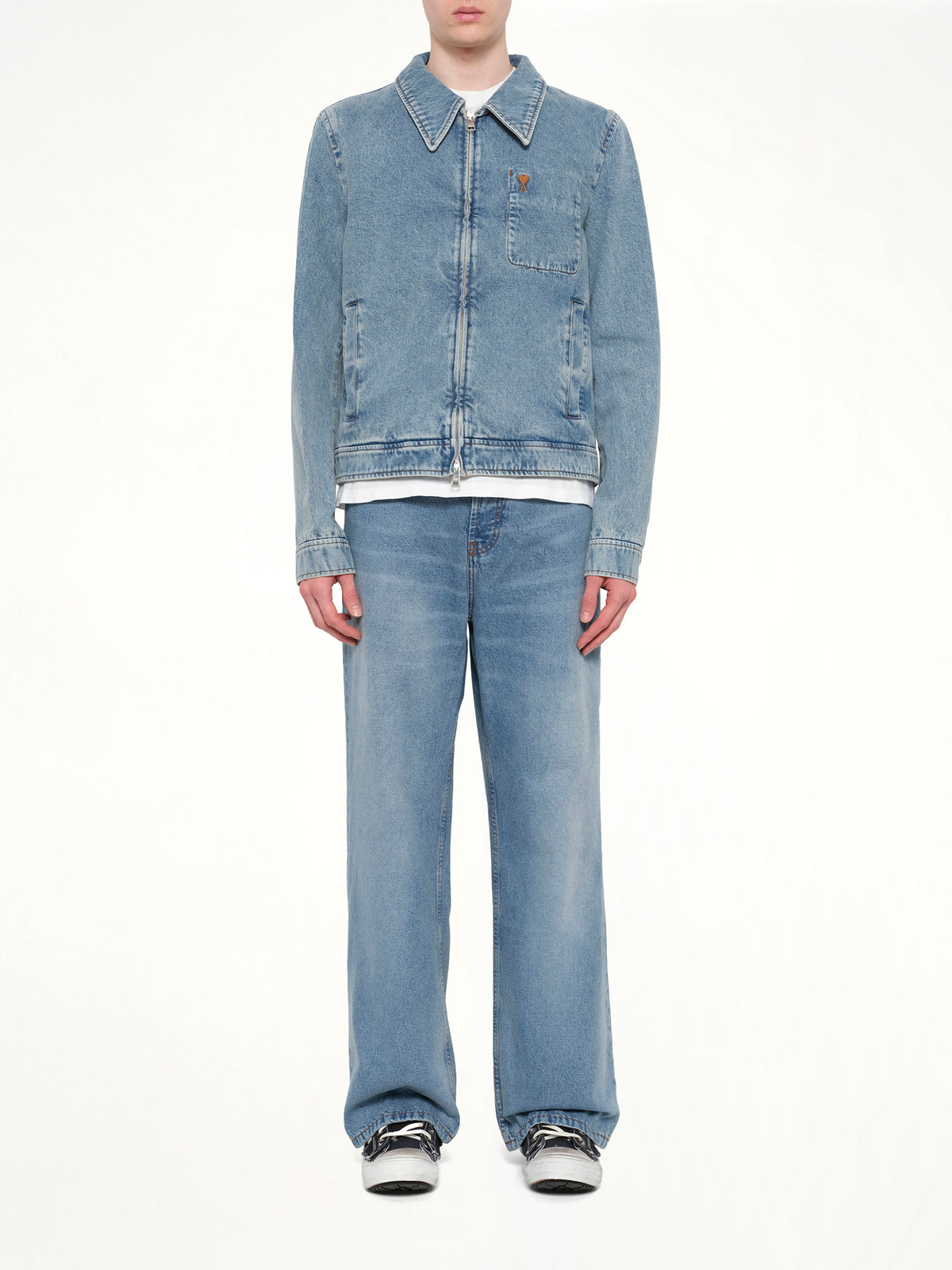 Contrasted ADC Denim Jacket in Blue