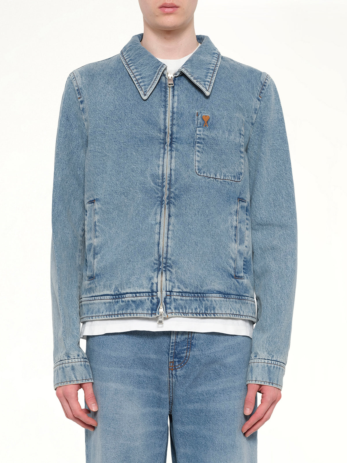 Contrasted ADC Denim Jacket in Blue
