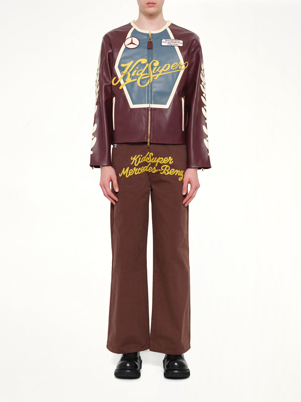 Kidsuper X Mercedes Benz Racer Jacket in Burgundy