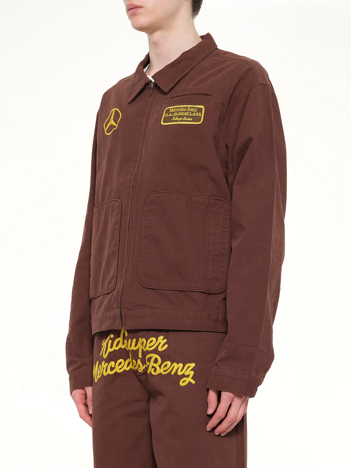 Kidsuper X Mercedes Benz Work Jacket in Brown